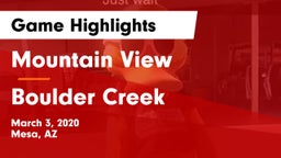 Mountain View  vs Boulder Creek  Game Highlights - March 3, 2020