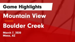 Mountain View  vs Boulder Creek  Game Highlights - March 7, 2020