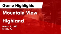 Mountain View  vs Highland  Game Highlights - March 7, 2020