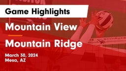 Mountain View  vs Mountain Ridge Game Highlights - March 30, 2024
