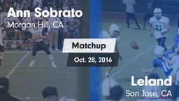 Matchup: Sobrato vs. Leland  2016