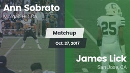 Matchup: Sobrato vs. James Lick  2017