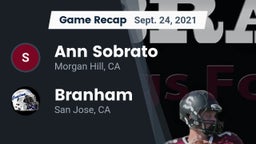 Recap: Ann Sobrato  vs. Branham  2021