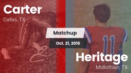 Matchup: Carter vs. Heritage  2016