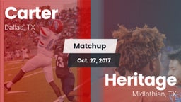 Matchup: Carter vs. Heritage  2017