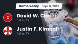 Recap: David W. Carter  vs. Justin F. Kimball  2018