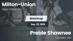 Matchup: Milton-Union vs. Preble Shawnee  2016