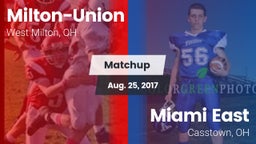 Matchup: Milton-Union vs. Miami East  2017