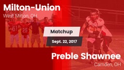 Matchup: Milton-Union vs. Preble Shawnee  2017