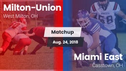 Matchup: Milton-Union vs. Miami East  2018
