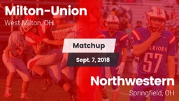 Matchup: Milton-Union vs. Northwestern  2018