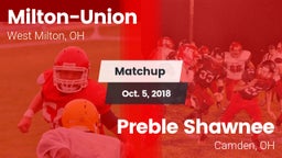 Matchup: Milton-Union vs. Preble Shawnee  2018