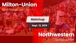 Matchup: Milton-Union vs. Northwestern  2019