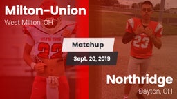 Matchup: Milton-Union vs. Northridge  2019