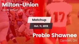 Matchup: Milton-Union vs. Preble Shawnee  2019