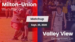 Matchup: Milton-Union vs. Valley View  2020