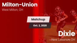 Matchup: Milton-Union vs. Dixie  2020