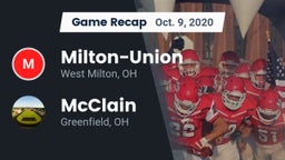 Recap: Milton-Union  vs. McClain  2020