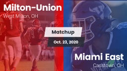 Matchup: Milton-Union vs. Miami East  2020