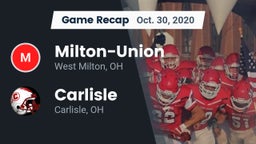 Recap: Milton-Union  vs. Carlisle  2020