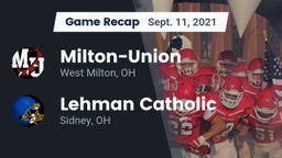 Recap: Milton-Union  vs. Lehman Catholic  2021