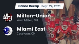 Recap: Milton-Union  vs. Miami East  2021