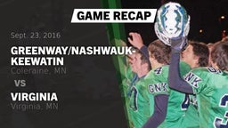 Recap: Greenway/Nashwauk-Keewatin  vs. Virginia  2016