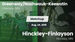 Matchup: Greenway/Nashwauk-Ke vs. Hinckley-Finlayson  2018