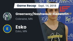 Recap: Greenway/Nashwauk-Keewatin  vs. Esko  2018