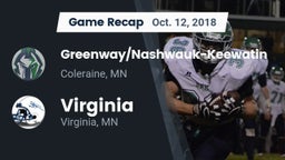 Recap: Greenway/Nashwauk-Keewatin  vs. Virginia  2018