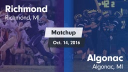 Matchup: Richmond vs. Algonac  2016