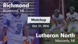 Matchup: Richmond vs. Lutheran North  2016