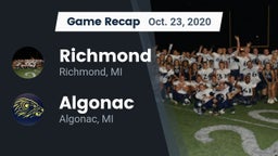 Recap: Richmond  vs. Algonac  2020