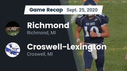 Recap: Richmond  vs. Croswell-Lexington  2020