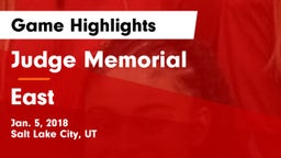 Judge Memorial  vs East  Game Highlights - Jan. 5, 2018