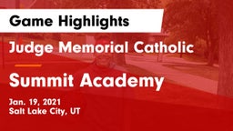 Judge Memorial Catholic  vs Summit Academy  Game Highlights - Jan. 19, 2021