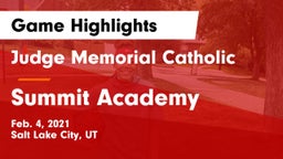 Judge Memorial Catholic  vs Summit Academy  Game Highlights - Feb. 4, 2021