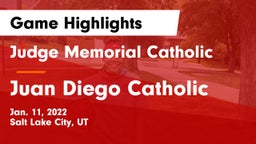 Judge Memorial Catholic  vs Juan Diego Catholic  Game Highlights - Jan. 11, 2022