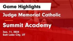 Judge Memorial Catholic  vs Summit Academy  Game Highlights - Jan. 11, 2024