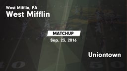 Matchup: West Mifflin vs. Uniontown 2016