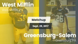Matchup: West Mifflin vs. Greensburg-Salem  2017