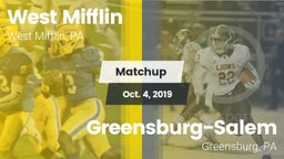 Matchup: West Mifflin vs. Greensburg-Salem  2019