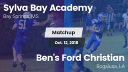 Matchup: Sylva Bay Academy vs. Ben's Ford Christian  2018