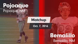 Matchup: Pojoaque vs. Bernalillo  2016