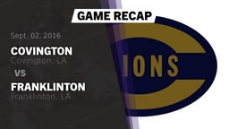Recap: Covington  vs. Franklinton  2016