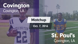 Matchup: Covington vs. St. Paul's  2016