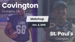 Matchup: Covington vs. St. Paul's  2018