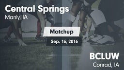 Matchup: Central Springs vs. BCLUW  2016