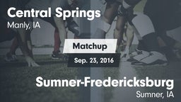 Matchup: Central Springs vs. Sumner-Fredericksburg  2016