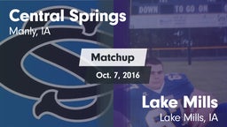 Matchup: Central Springs vs. Lake Mills  2016